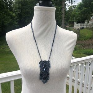 Beaded necklace pouch